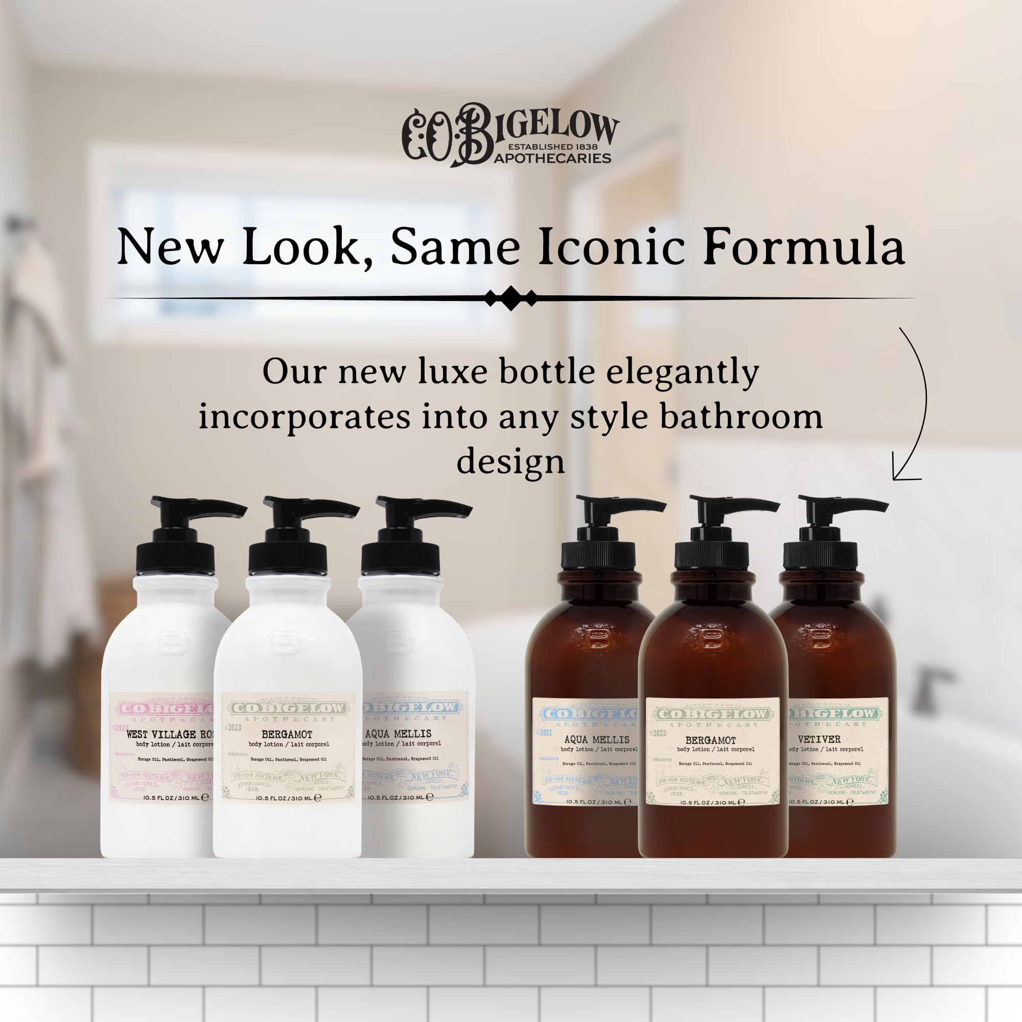 Pumping Bergamot Body Lotion demonstrates easy daily application.