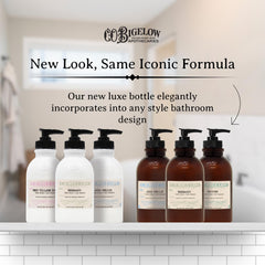 Pumping Bergamot Body Lotion demonstrates easy daily application.