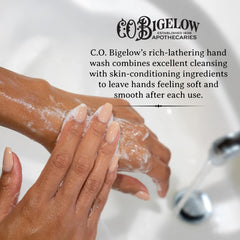 C. O. Bigelow Bergamot Hand Wash aroma-diffusion captures crisp citrus scent with bergamot.