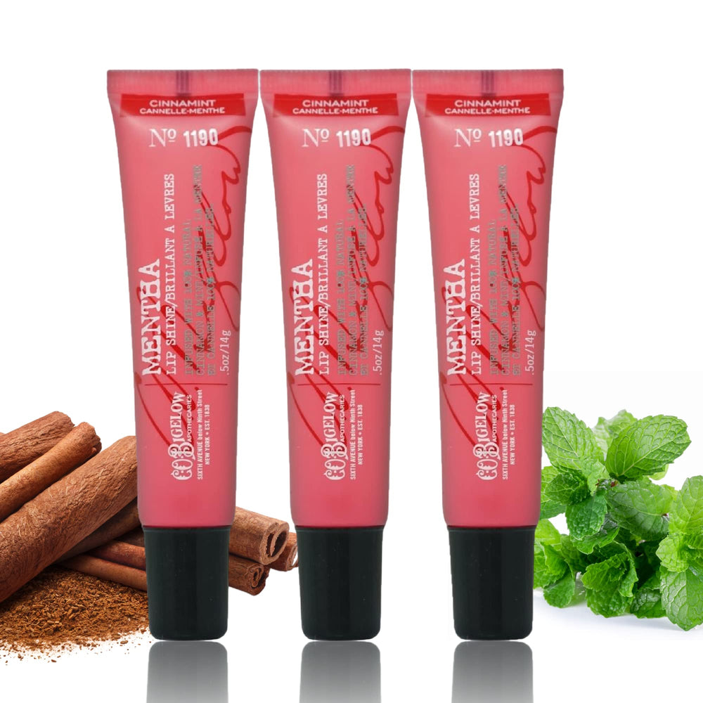 C.O. Bigelow cinnamint lip shine pack of three demonstrates convenient bulk lip care.