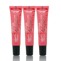 C.O. Bigelow cinnamint lip shine tubes in front provide on-the-go hydration with a glossy finish.