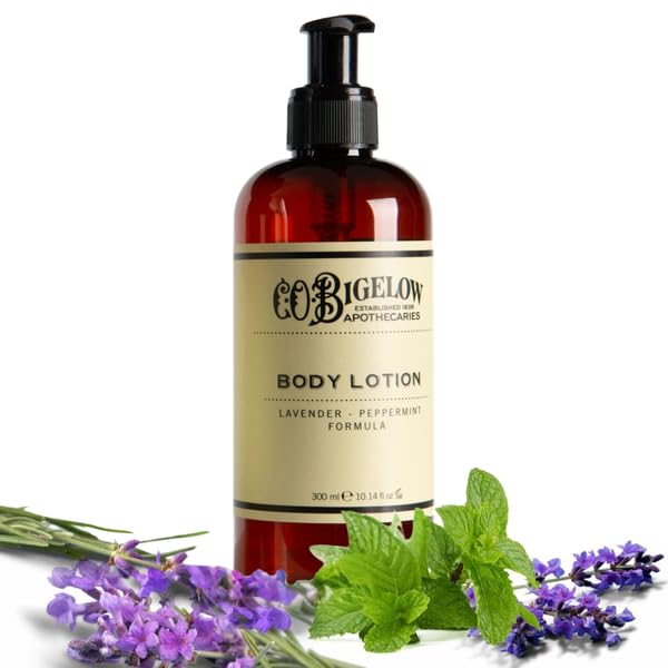 C.O. Bigelow Lavender Peppermint lotion bottle for everyday hydration.