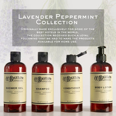 C.O. Bigelow lavender peppermint lotion pump for quick, mess-free application.