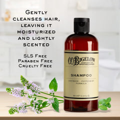 C.O. Bigelow Lavender Peppermint Shampoo lather shows deep cleanse with refreshing feel.