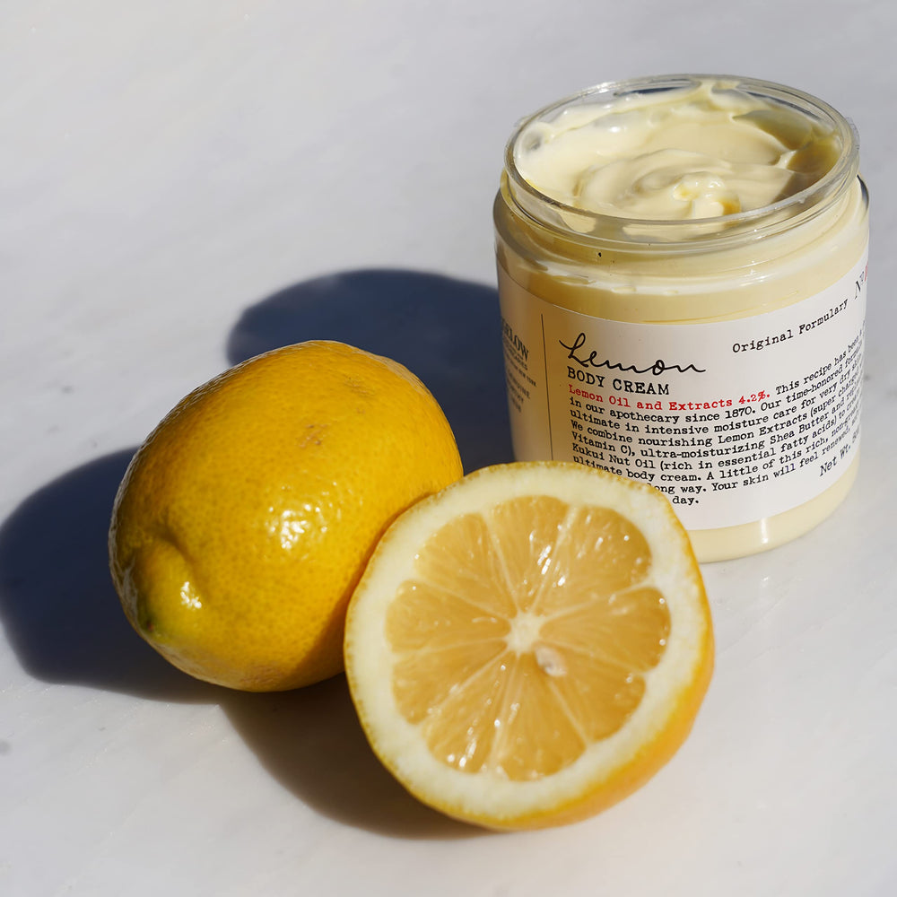 C.O. Bigelow Lemon Body Cream with shea butter for deep moisture
