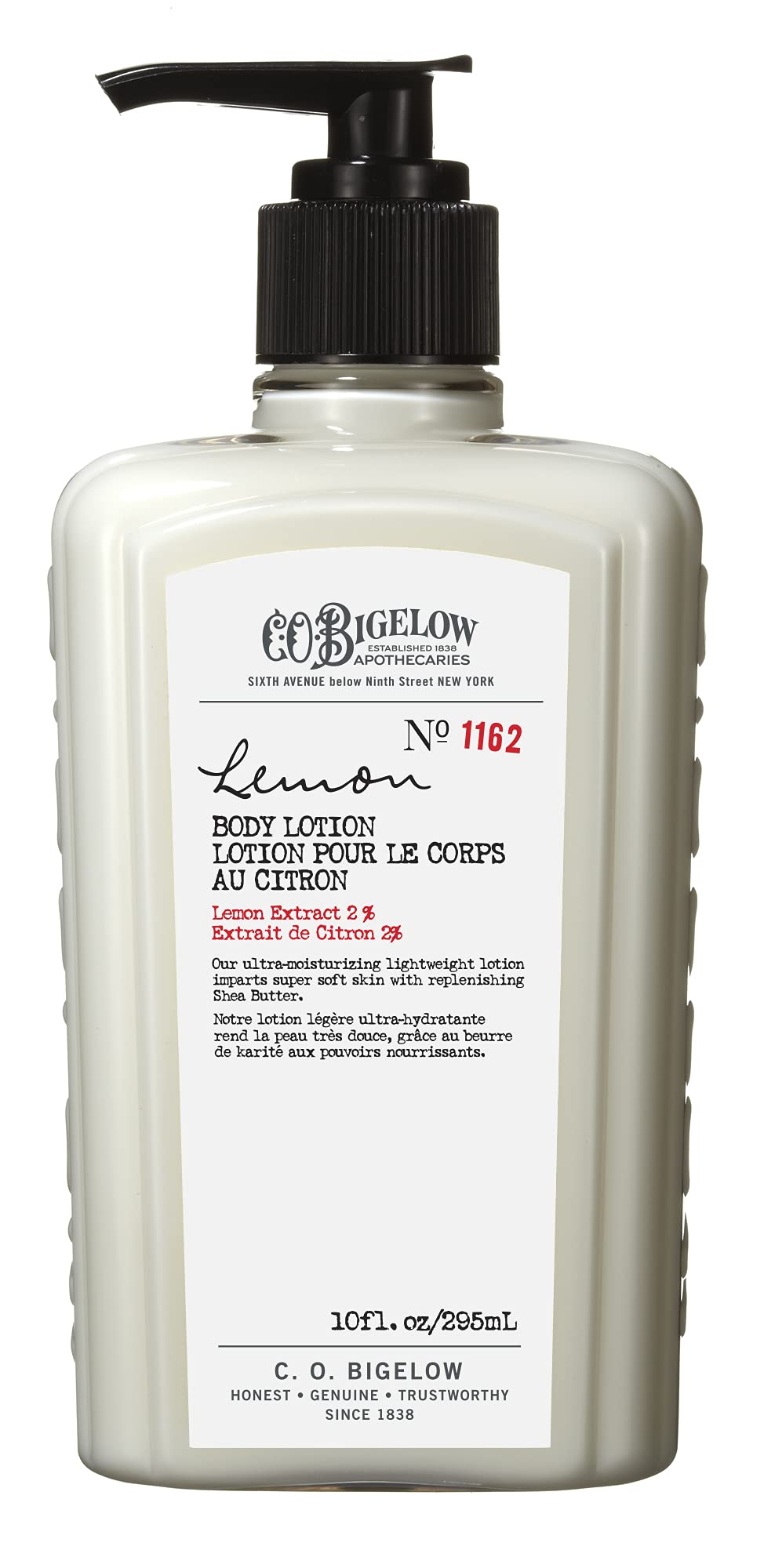 C. O. Bigelow Lemon Body Lotion non-greasy absorption on skin.
