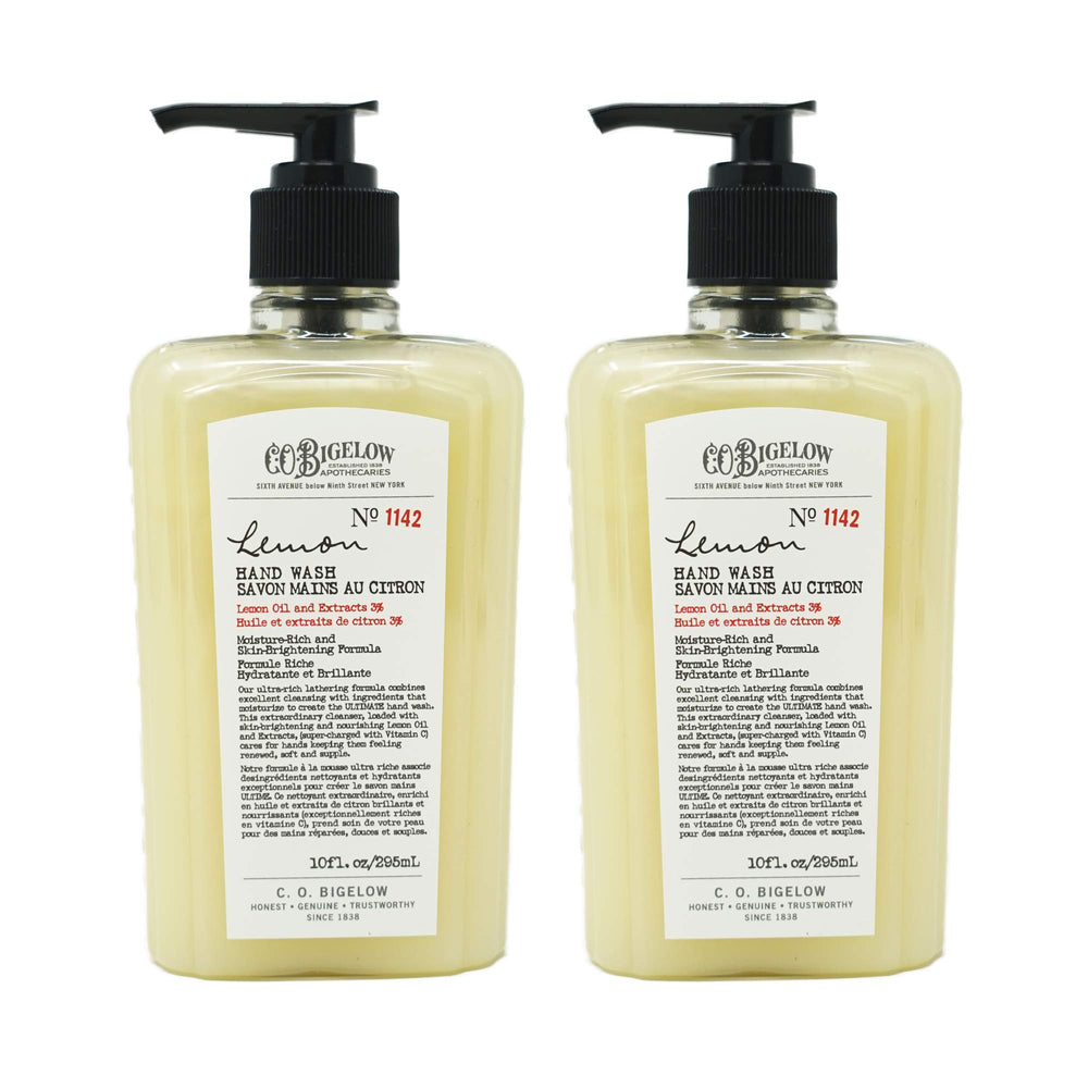Aloe Vera infusion notes accompany C.O. Bigelow Lemon Hand Wash texture