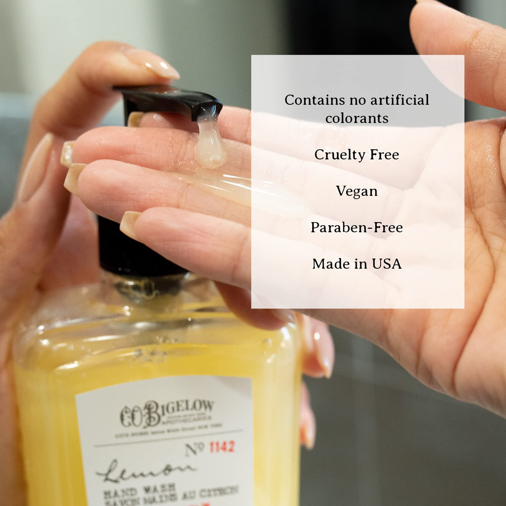 Cruelty-free logo and label on C.O. Bigelow Lemon Hand Wash