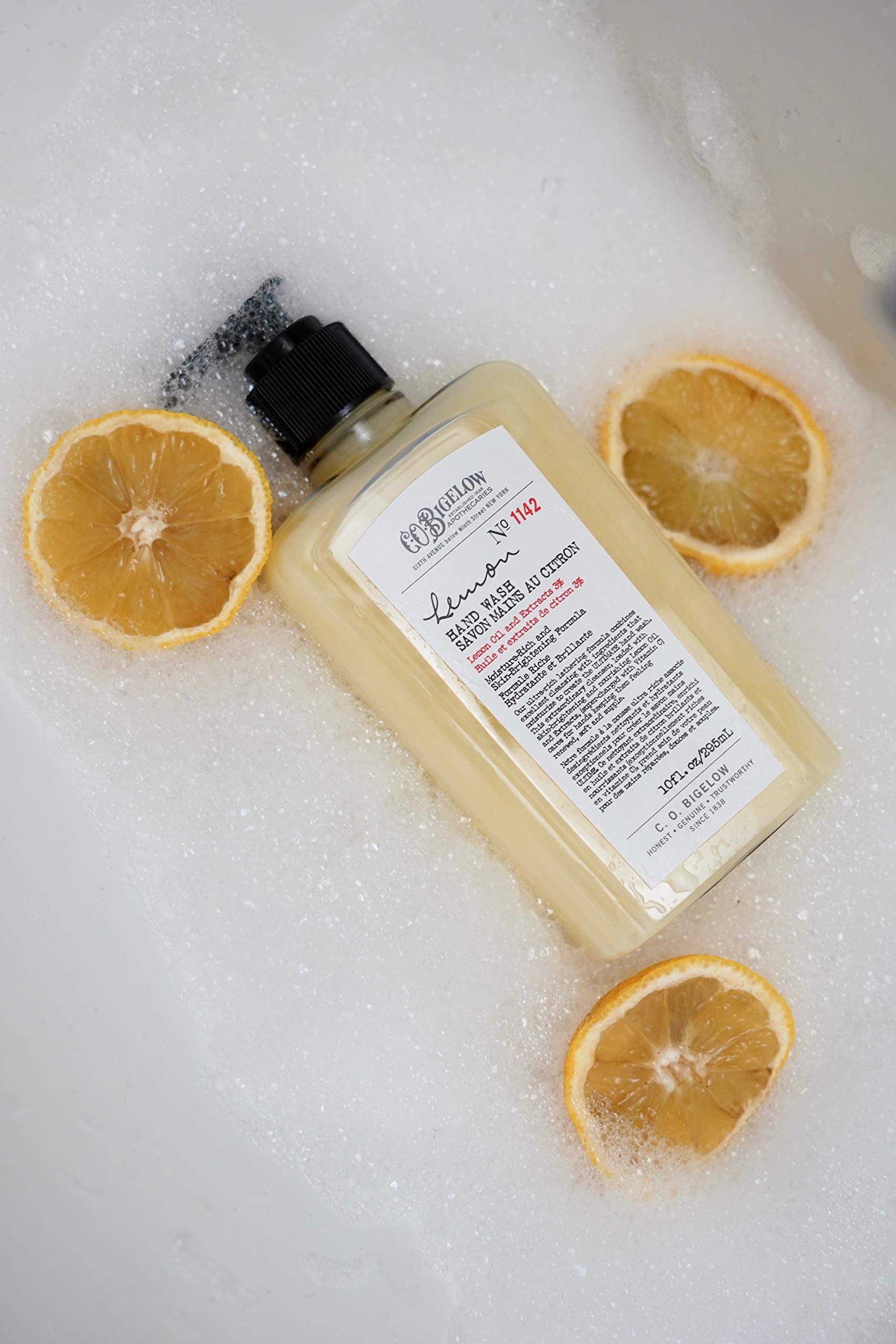 Lemon Hand Wash from C.O. Bigelow shown for kitchen or bathroom use