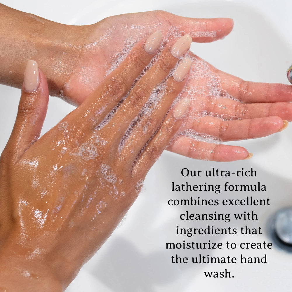 C.O. Bigelow Lemon Hand Wash bottle showing rich foam and cleansing action