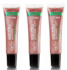 C.O. Bigelow Mentha Shimmer Tint Bare Mint close-up showing minty shimmer lip tint with subtle moisturization