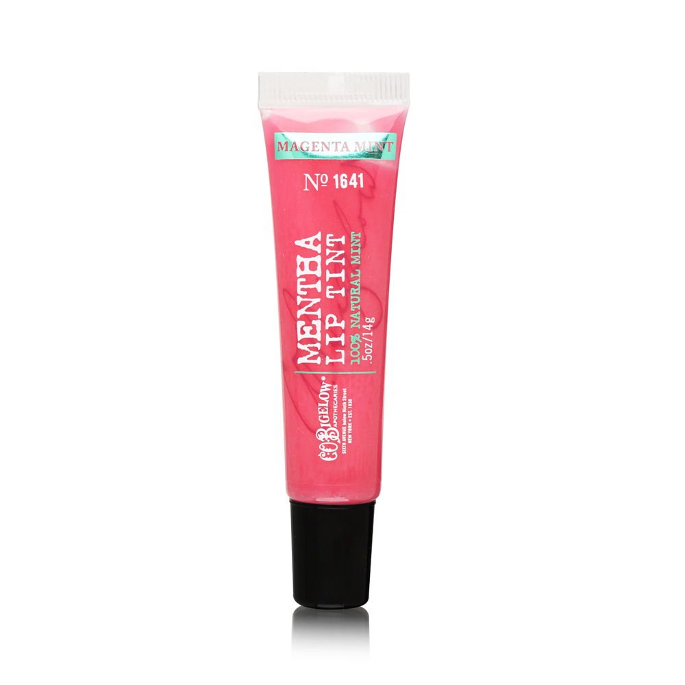 C.O. Bigelow No. 1641 Magenta Mint Mentha Lip Tint adds cool rosy tint and moisture.