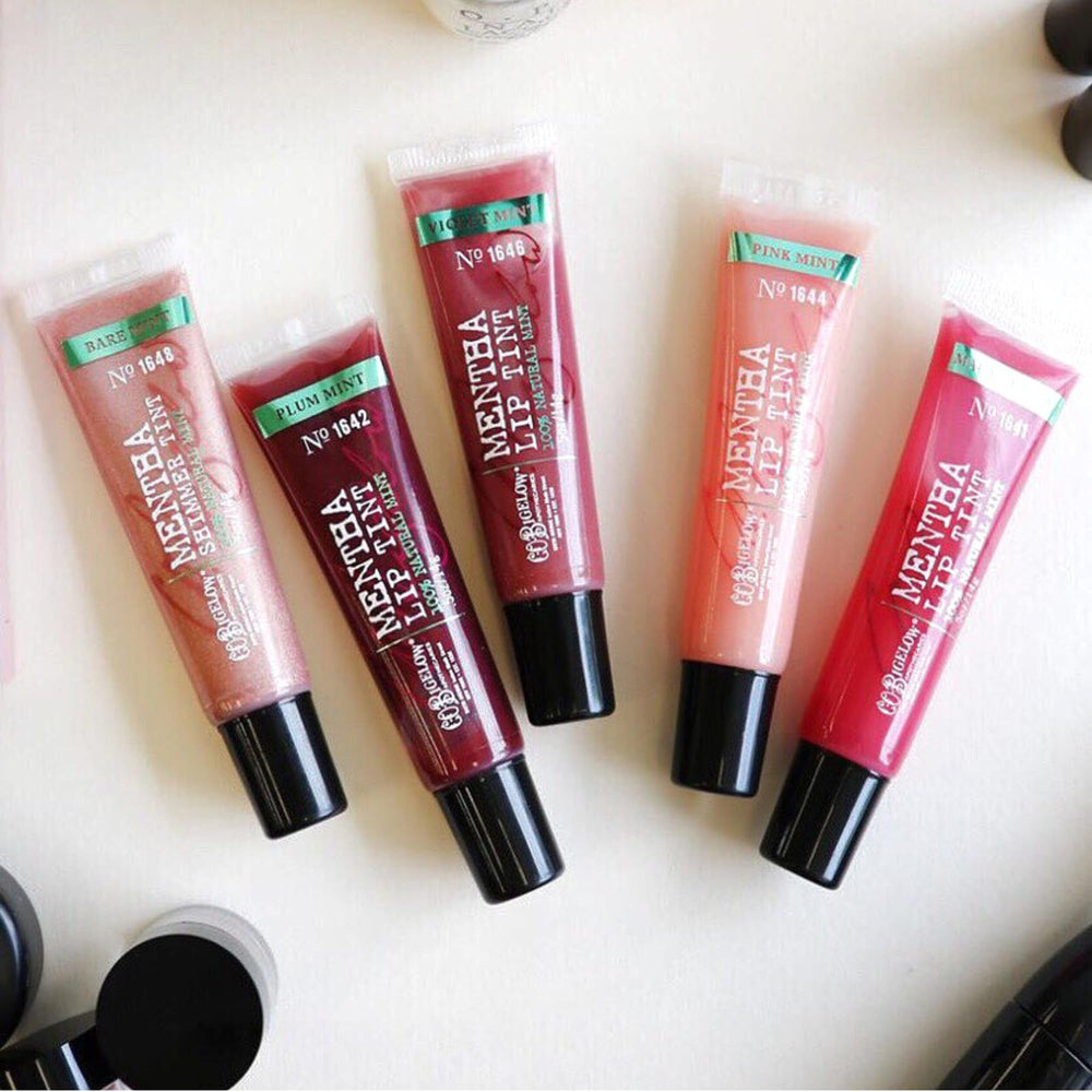 Gift-ready Plum Mentha Lip Tint Trio packaging, travel-friendly and shareable.