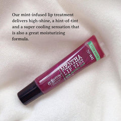 Three Plum Mentha Lip Tint Trio tubes arranged for desk, bag, and home use.