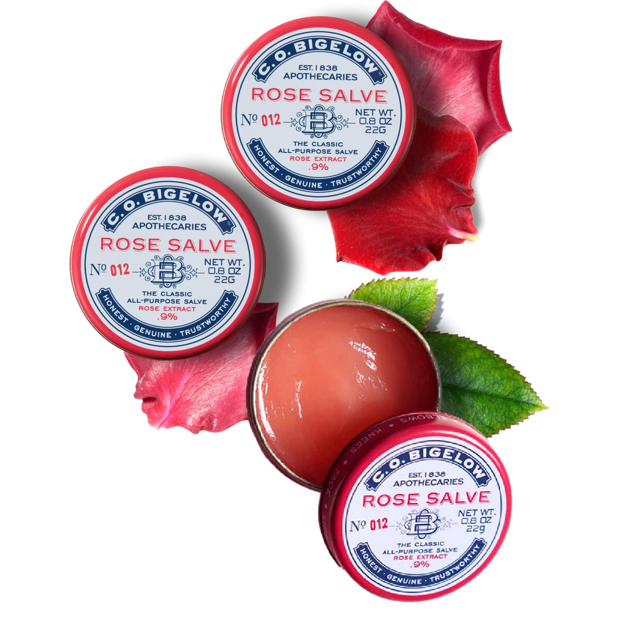 C.O. Bigelow Rose Salve Tin ideal for travel friendly skincare.
