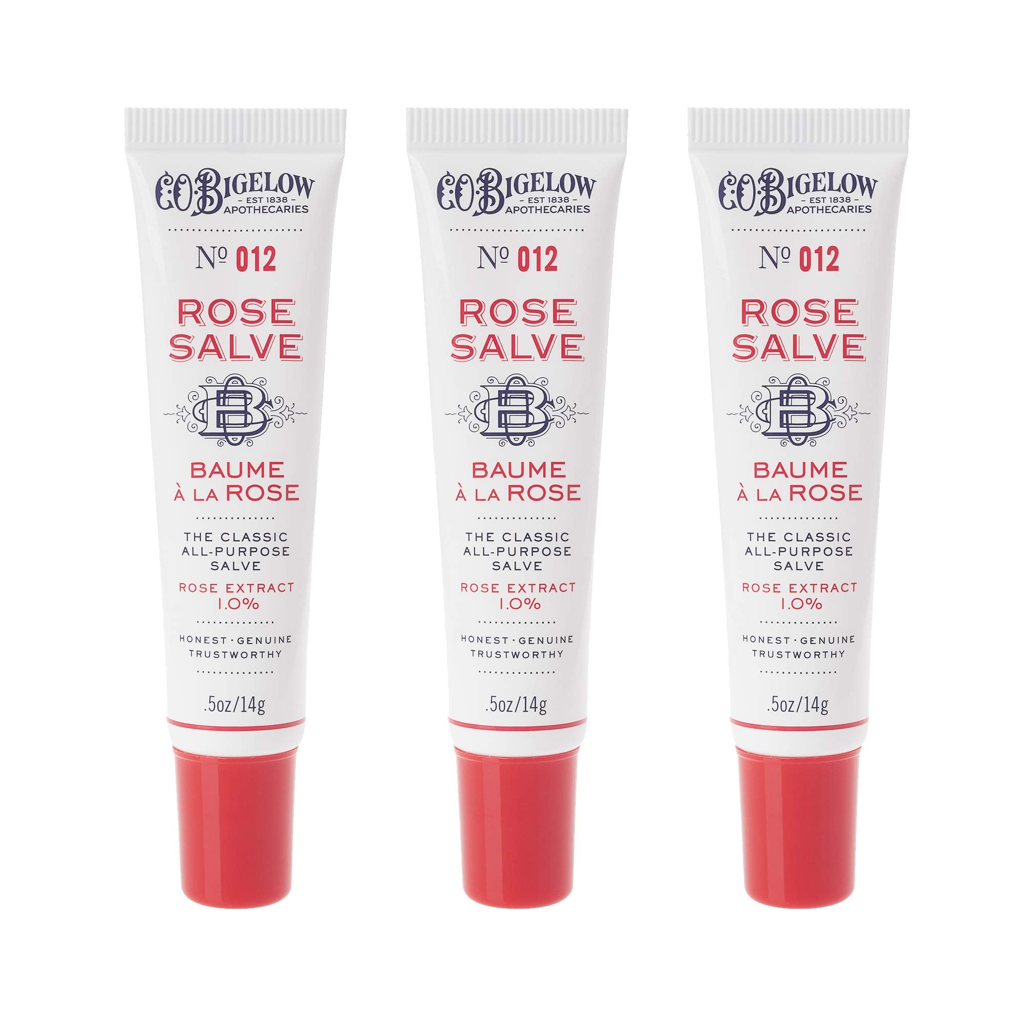 C.O. Bigelow Rose Salve Tube in bag for on-the-go hydration