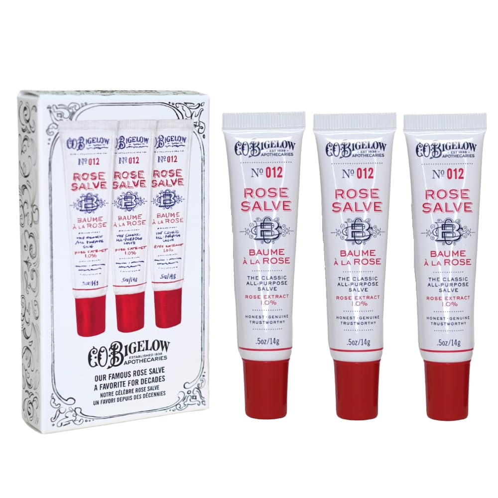 C.O. Bigelow Rose Salve Tube close-up of natural ingredients