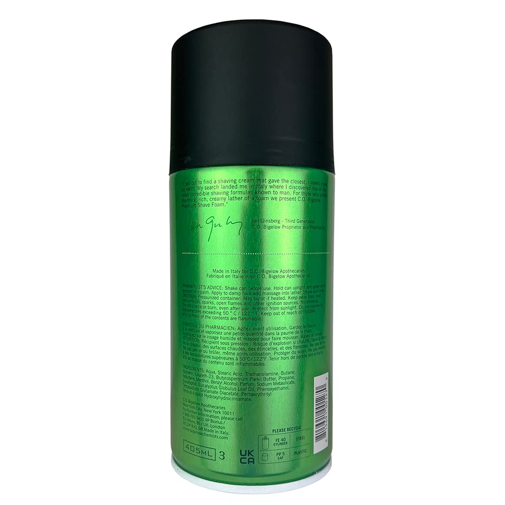 C.O. Bigelow shaving foam razor-glide promotes a comfortable, nick-free shaving experience.