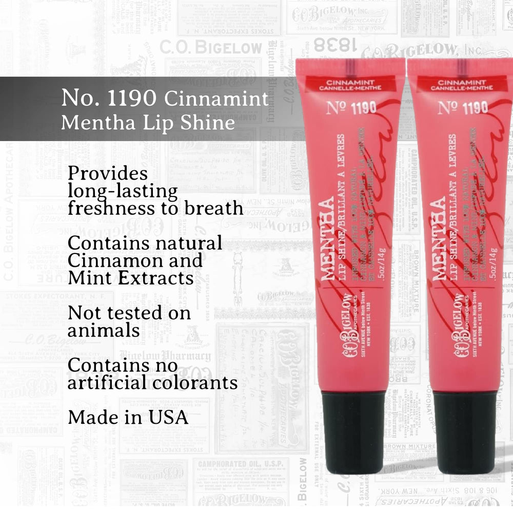 C.O. Bigelow slanted-tip applicator close-up enables precise, mess-free lip gloss application.
