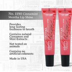 C.O. Bigelow slanted-tip applicator close-up enables precise, mess-free lip gloss application.