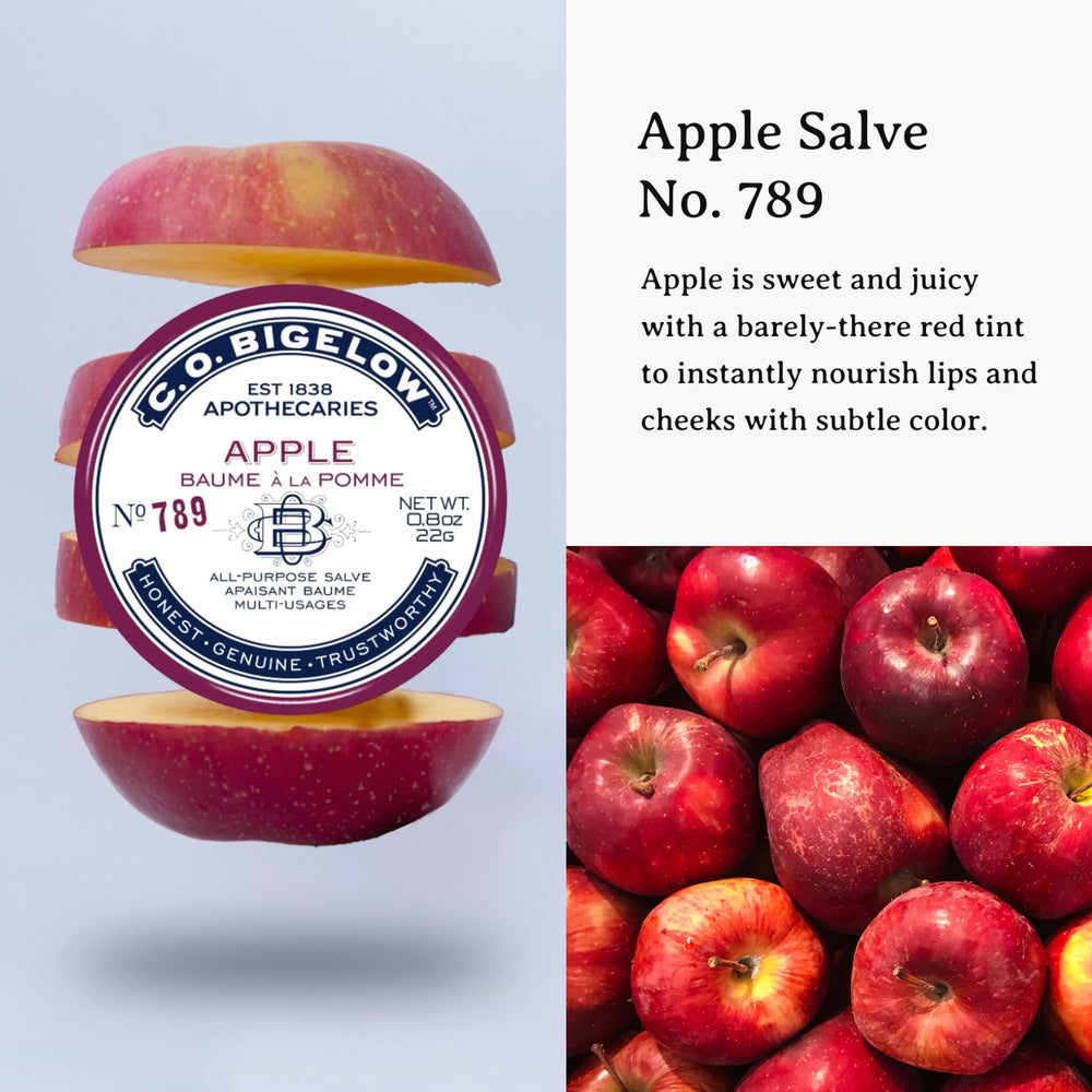 C.O. Bigelow travel-friendly salve tin fits easily in a bag for all-day moisture.