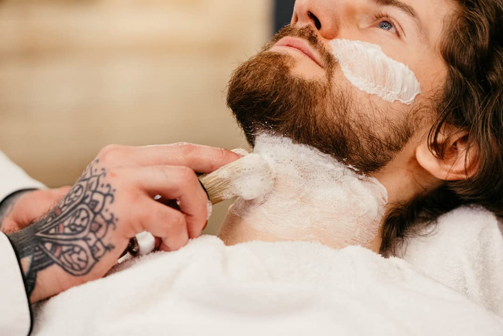 Light fragrance from C.O. Bigelow shaving cream yields a fresh finish.