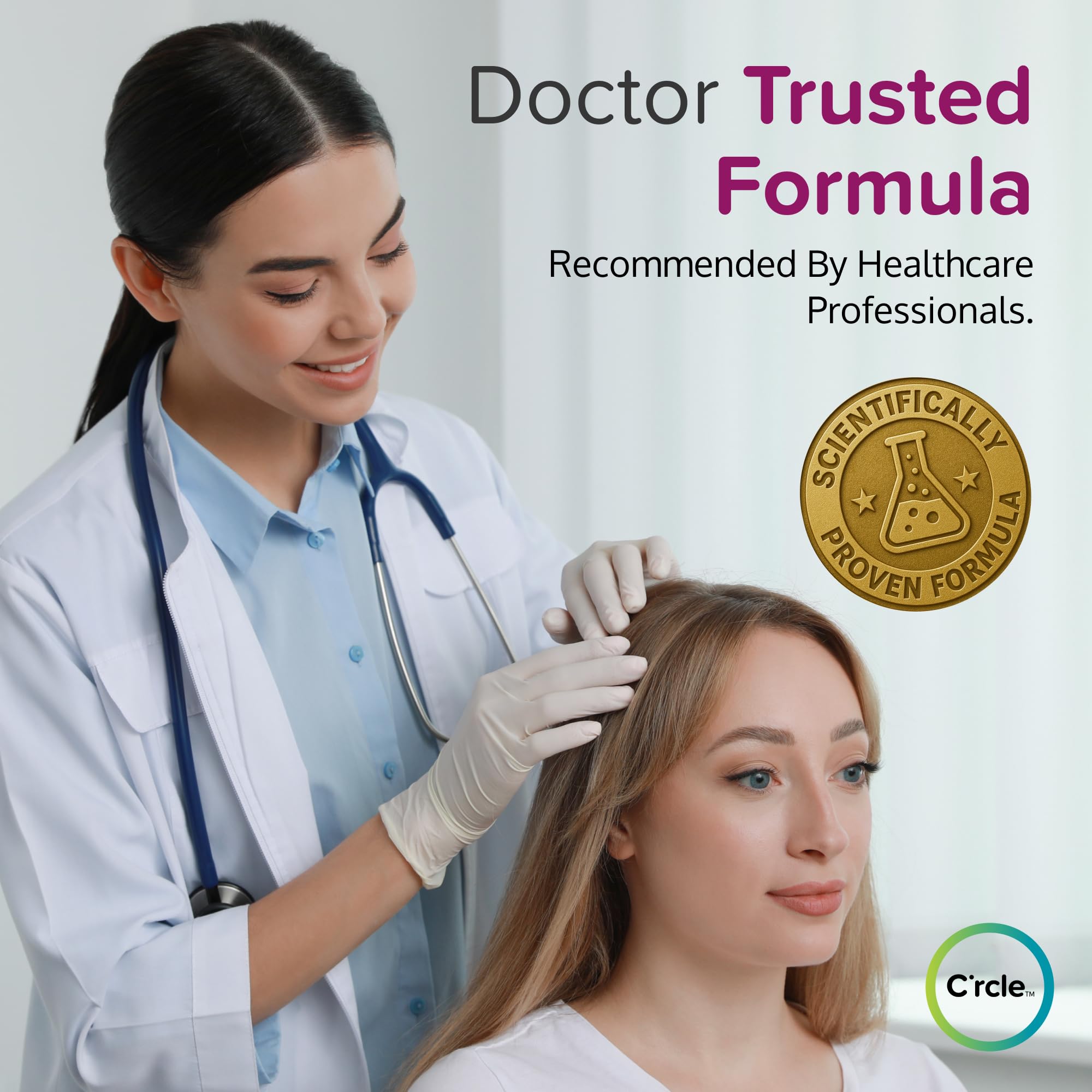 C'rcle Minoxidil 5% foam 4-month supply packaging emphasizes value.