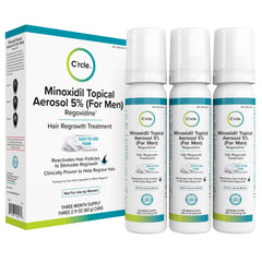 C'rcle minoxidil 5% foam bottle — unscented, easy daily use.