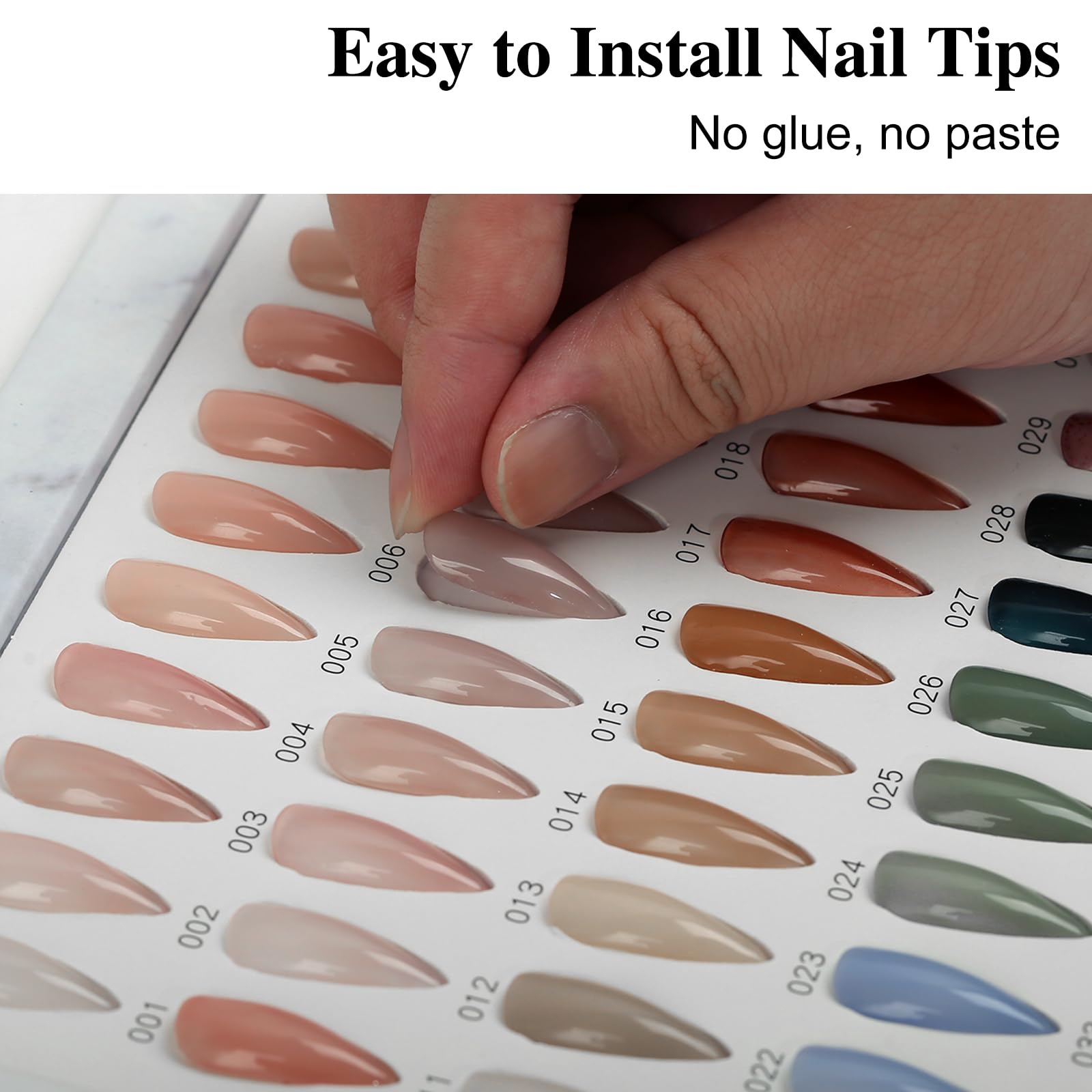 C12rtive color chart with numbers enables fast color comparisons.