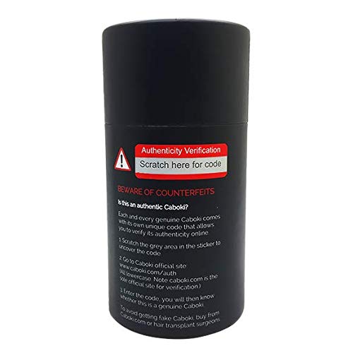 Caboki easy application shake and pat method for quick concealment.