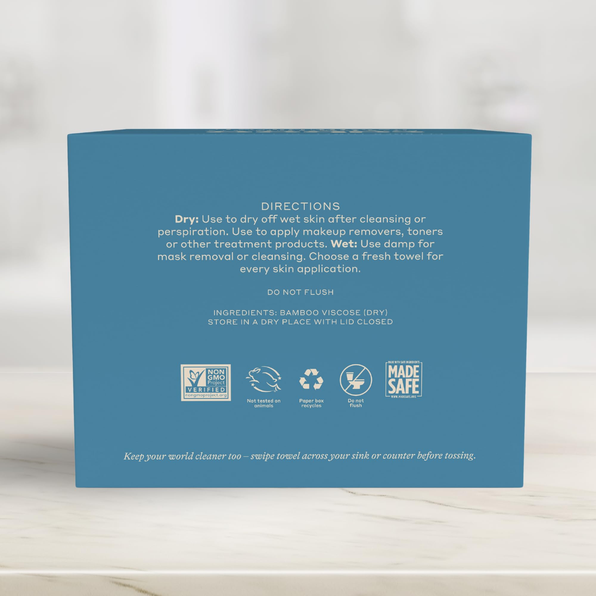 Caboo towels are cruelty-free and responsibly sourced.