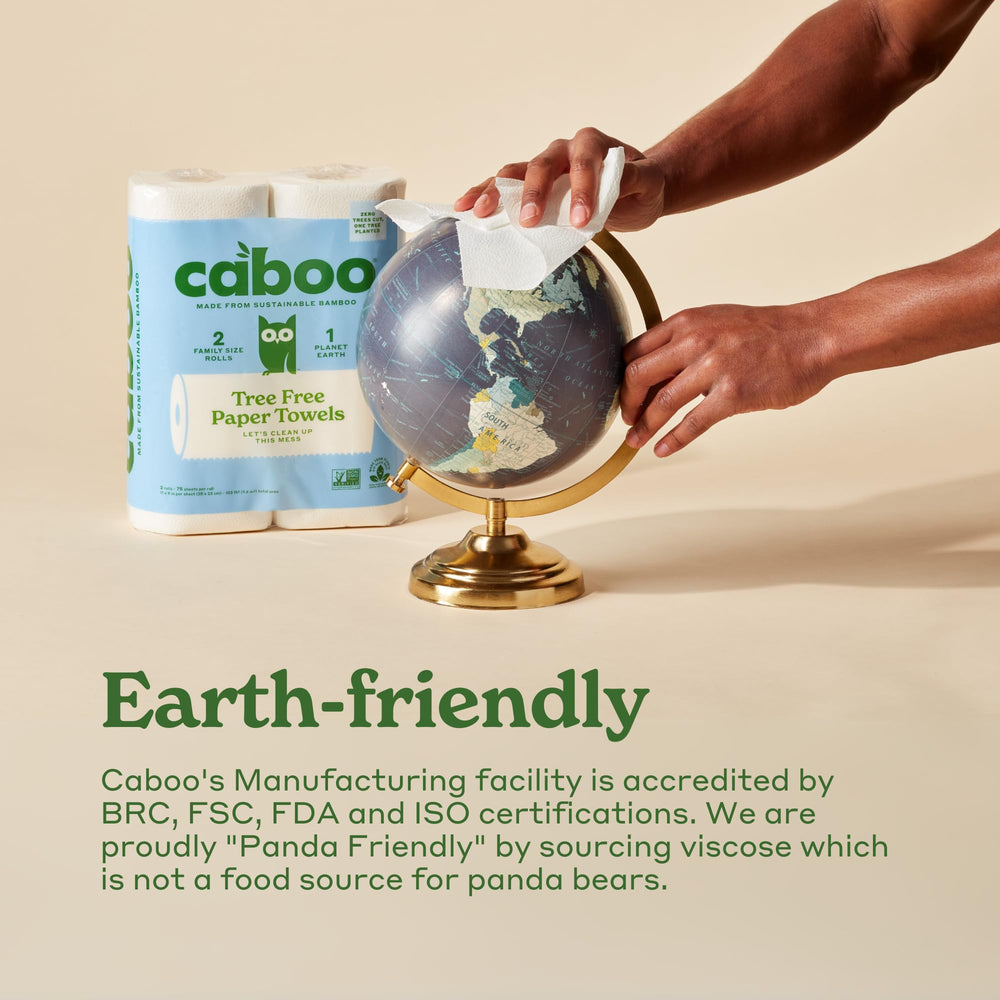 Caboo disposable towels are non-flushable for safe home disposal.