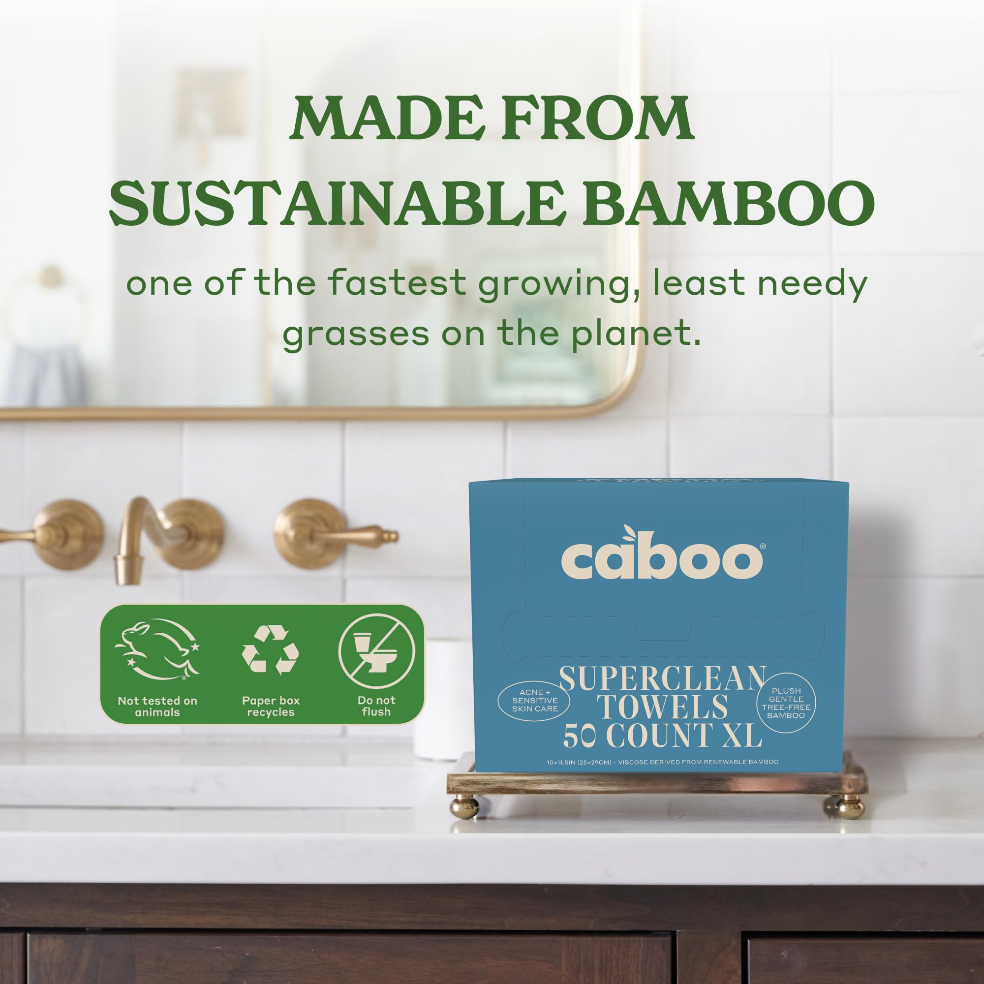 Caboo travel-friendly disposable towels fit gym bags and trips.