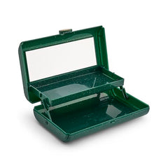Caboodles Wicked Cosmic Compact in teal and lavender keeps compact essentials neatly accessible.