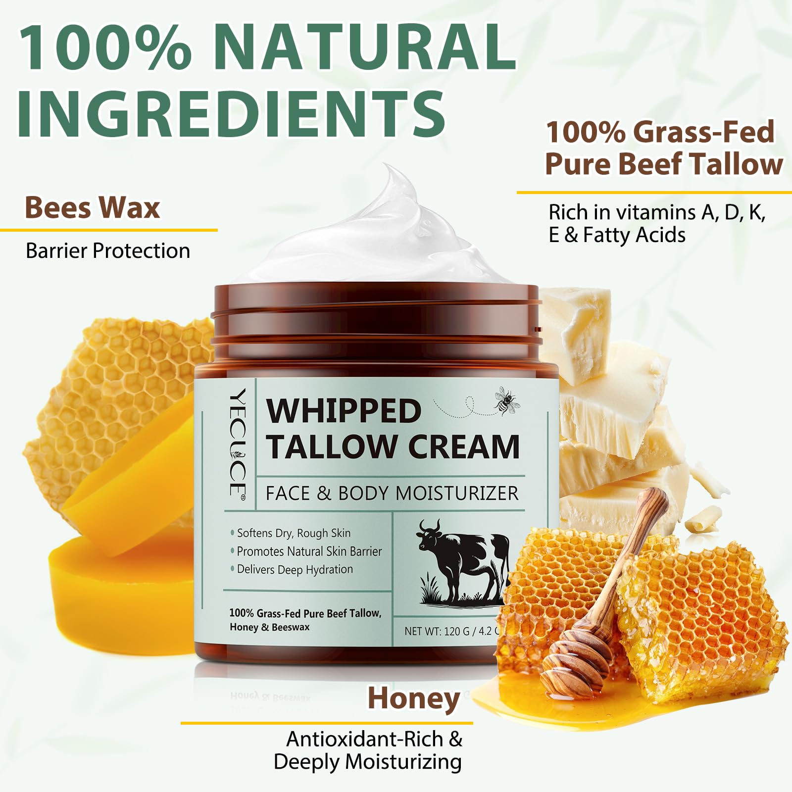 Cacukn face moisturizer jar 4oz signals versatile hydration for skin.