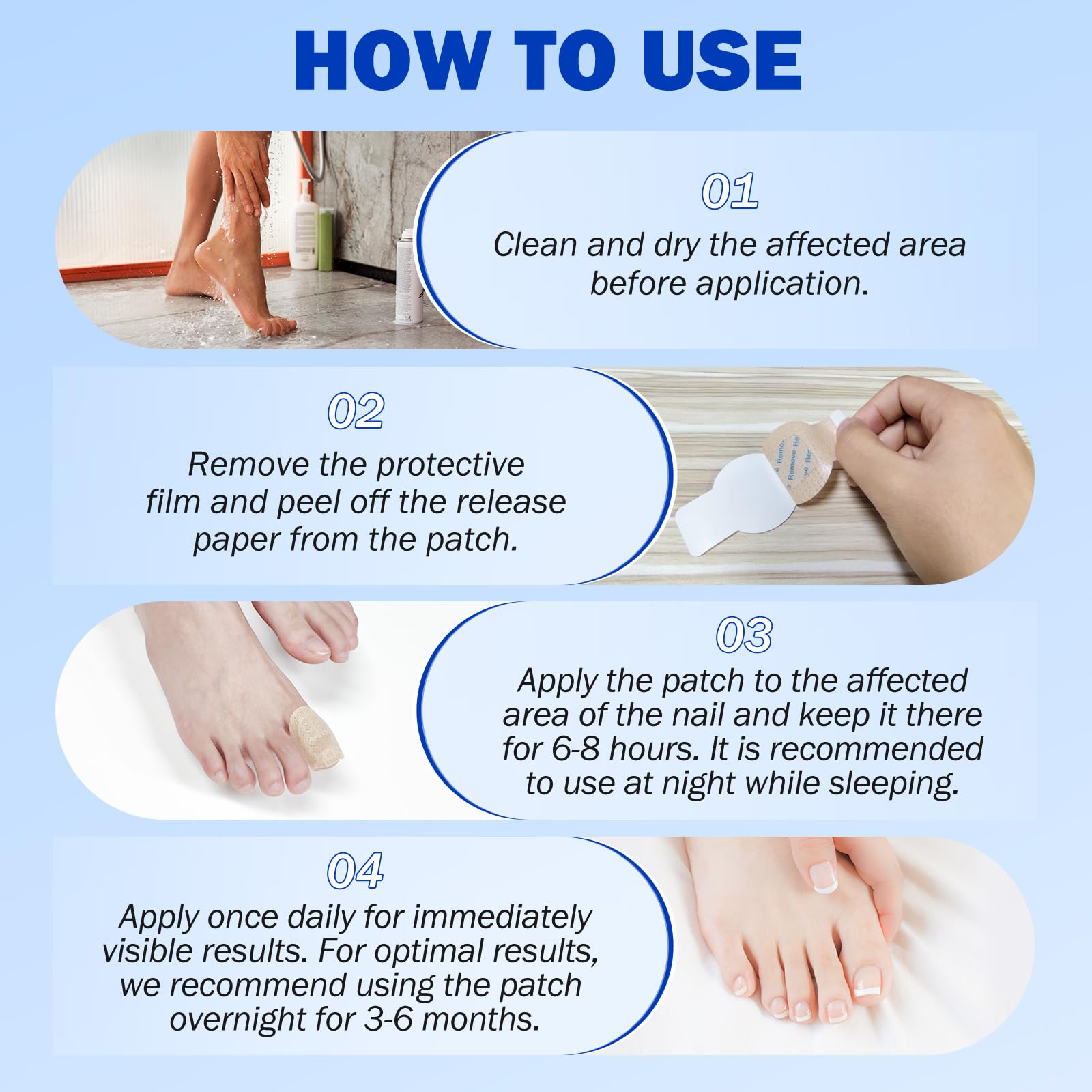 Cacukn toenail repair strips use shows simple nightly routine for healthier nails.