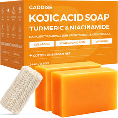 CADDISE Kojic Turmeric Soap Pack shown for daily cleansing and routine use.