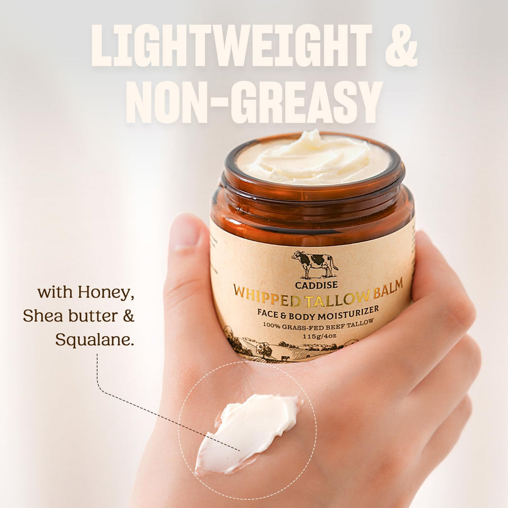 CADDISE non-greasy formula texture shows quick absorption on skin