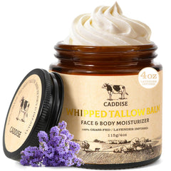 CADDISE whipped beef tallow face jar lavender for soothing non-greasy skin hydration