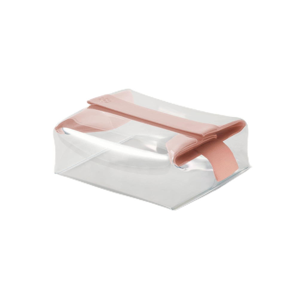 Cadence Parcel clear kit with magnetic closure offers quick access and secure closure for travel.