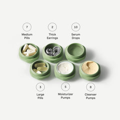 Cadence leakproof travel bottles preventing spills during travel