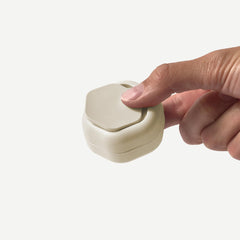 Cadence travel containers lids and labels showcase easy identification and spill prevention during travel.