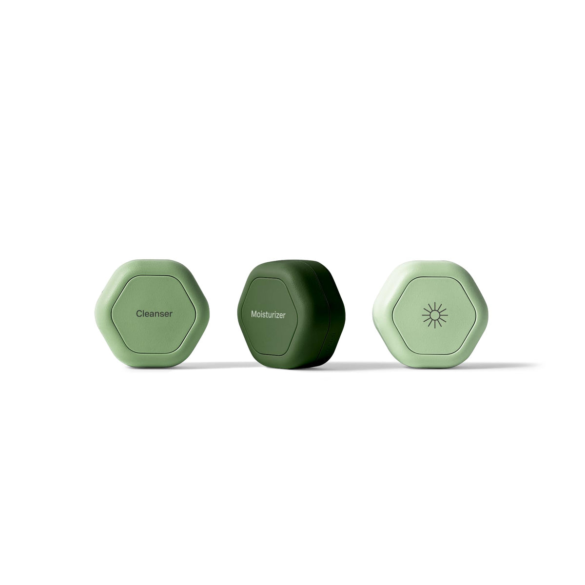 Cadence magnetic travel containers with lids for organized skincare on the go