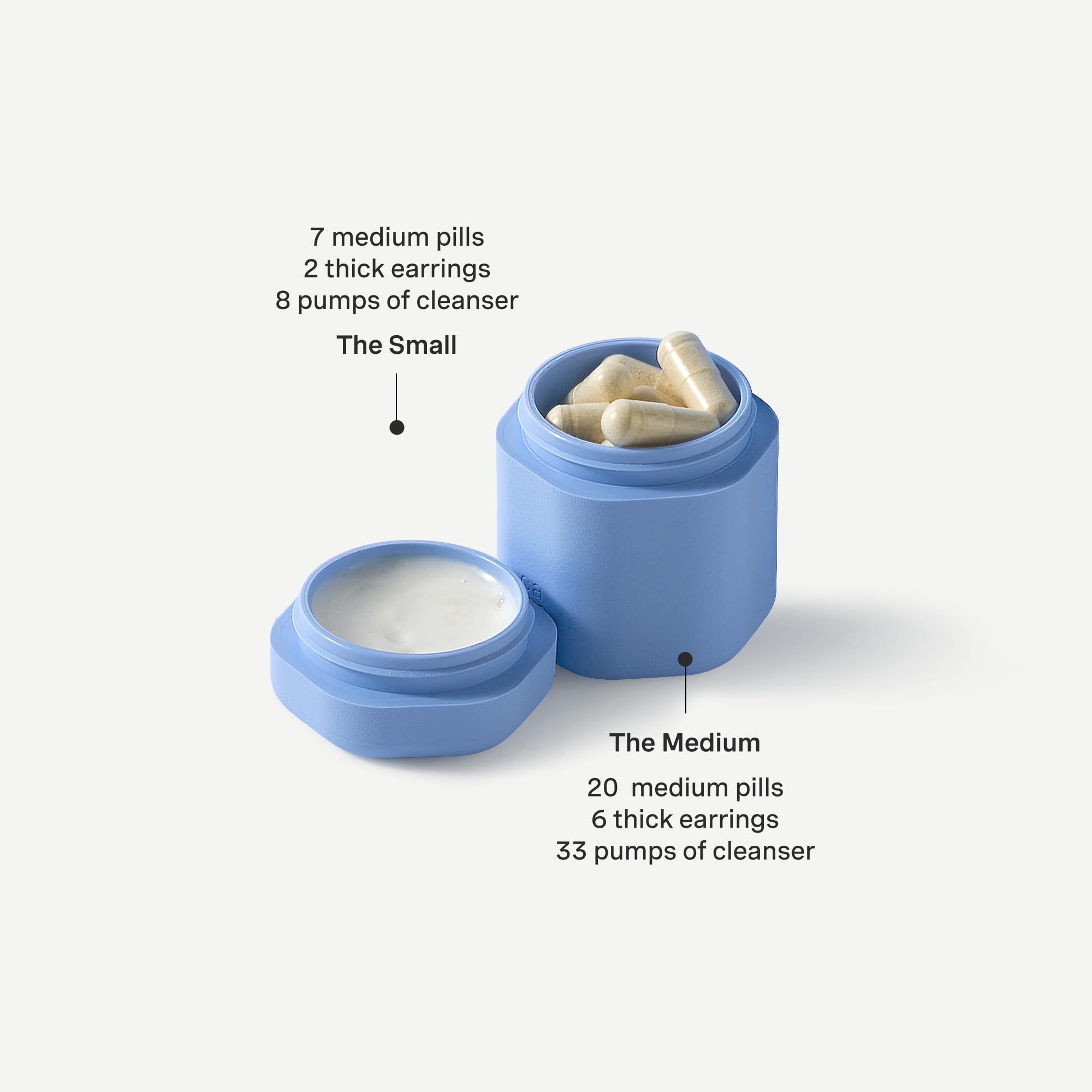 Cadence travel containers leak proof design with TSA friendly labels ensuring secure travel