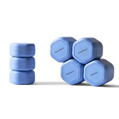 Cadence Travel Containers Pacific magnetic tiles keep toiletries organized for on-the-go routines.