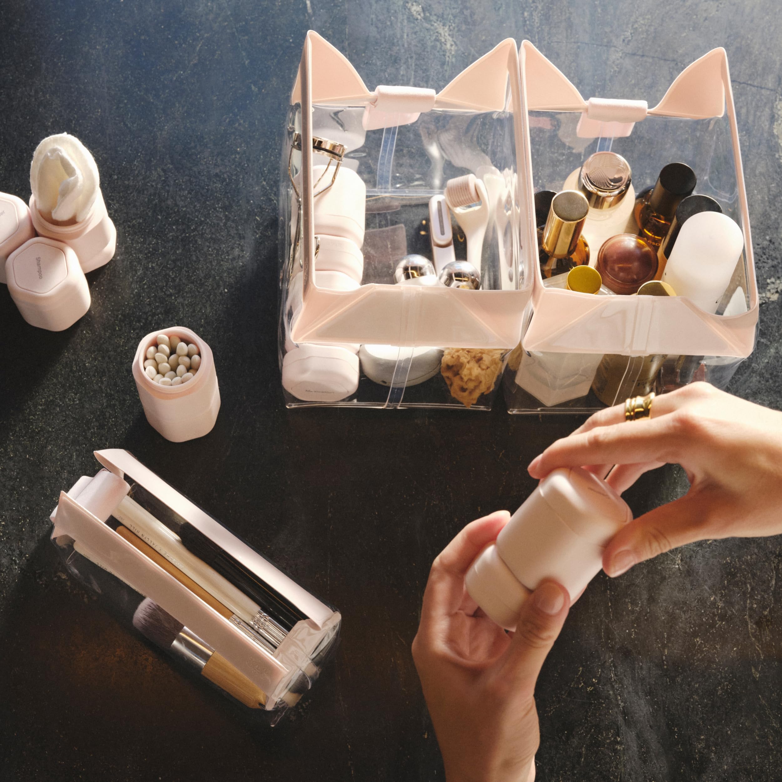 Cadence travel containers compact set ready for trips and weekend getaways