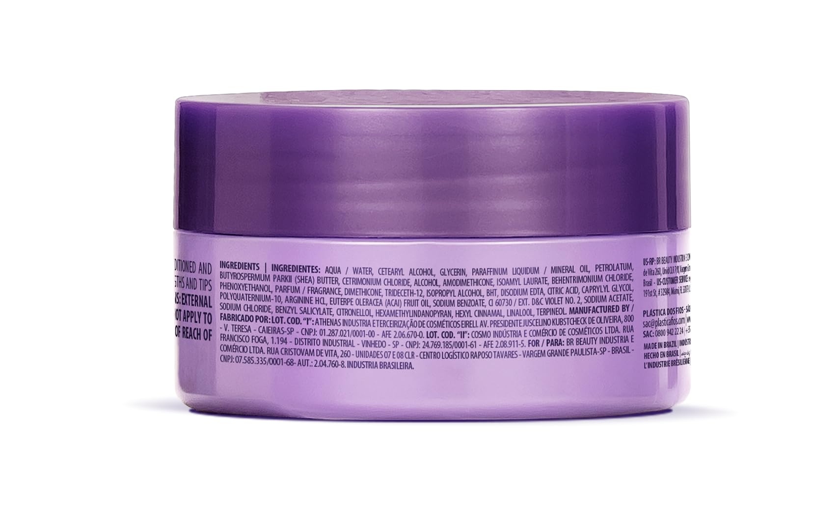 CADIVEU Plastica Dos Fios heat-protection primer in use.