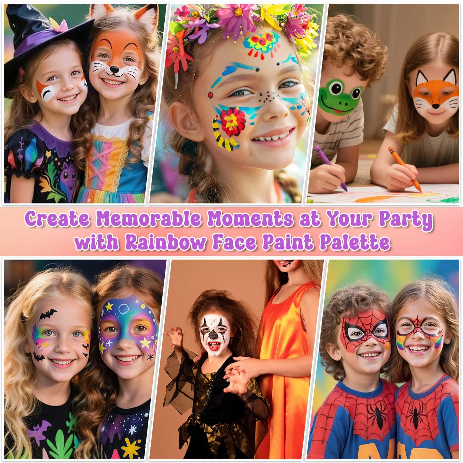 Caffox face paint kit portable carrying case for mess-free storage on the go.