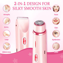 CAFSOB bikini trimmer 2-in-1 heads closeup for versatile grooming