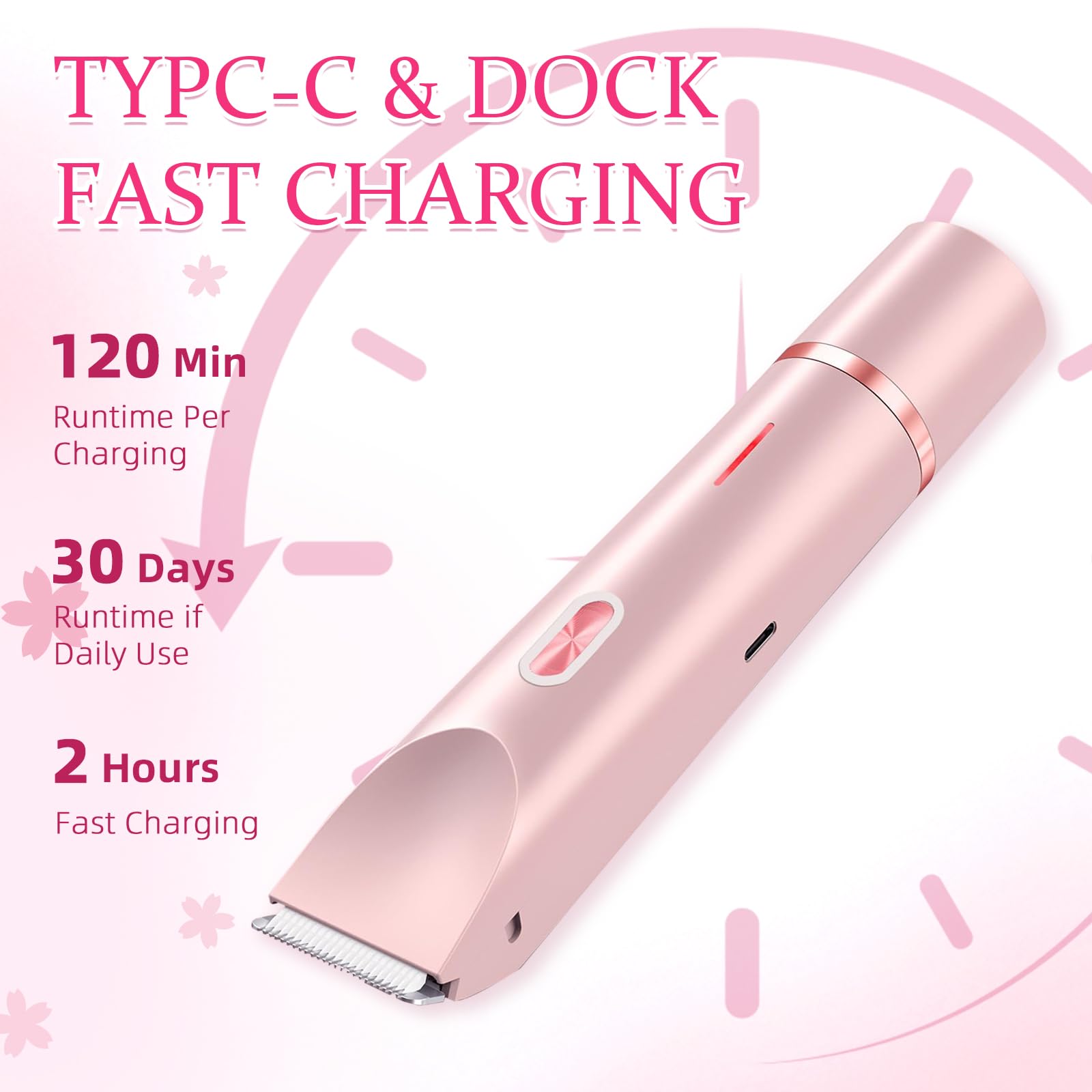 CAFSOB bikini trimmer USB-C fast charging for quick power